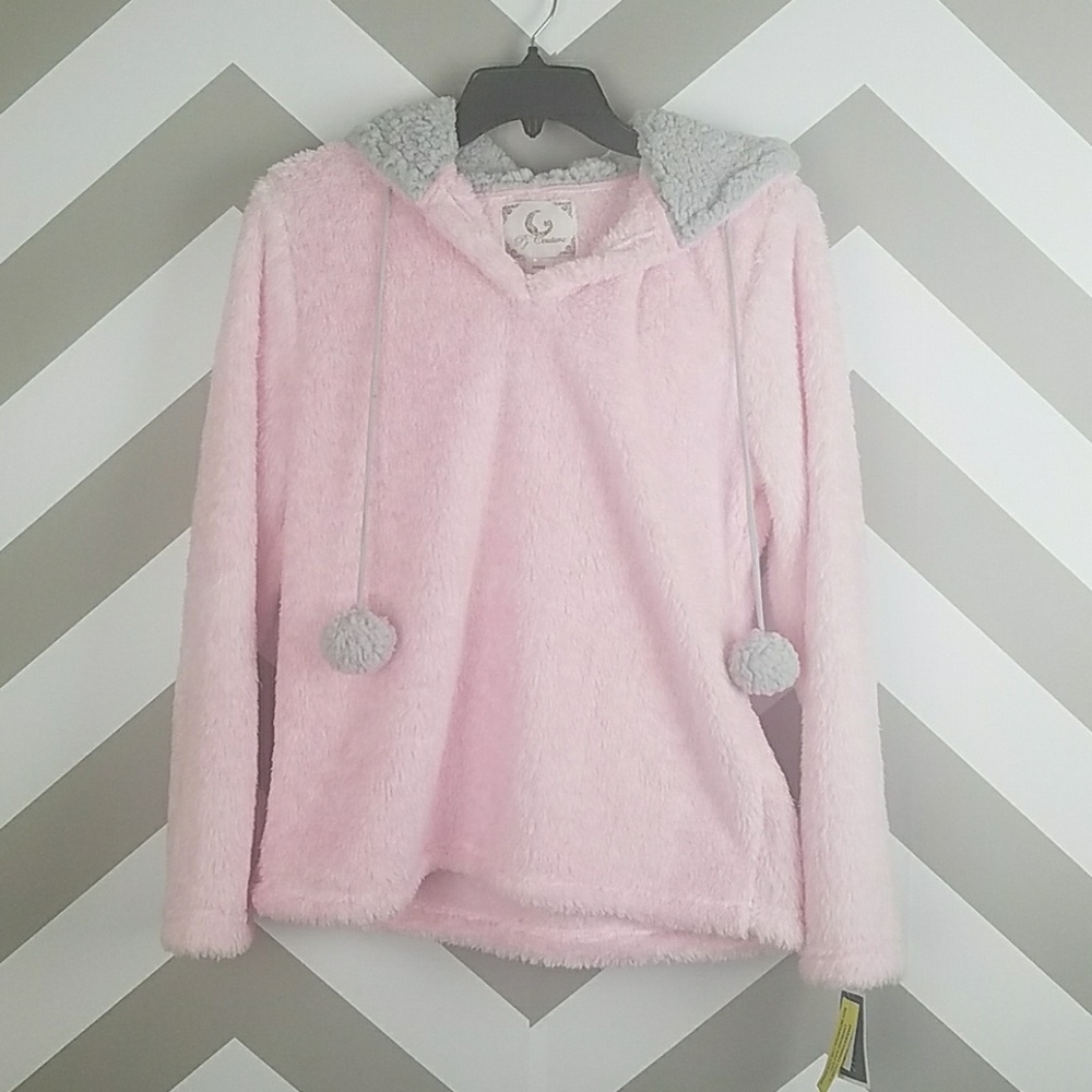 PJ Couture Pink Fleece Hoodie Medium NEW